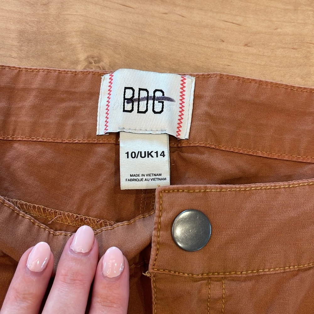 NEW BDG Urban Outfitters Harper Moto Cargo Pants Straight Leg Orange 10 - Picture 7 of 10